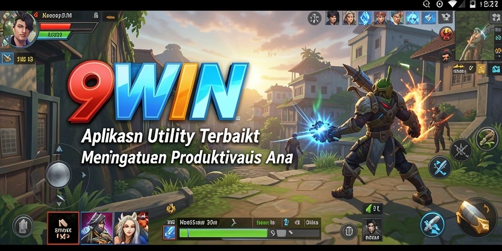 Tampilan antarmuka pengguna 9WIN yang memudahkan akses fitur utility.