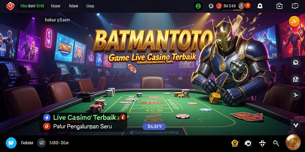 Tampilan gameplay Live Casino yang mendebarkan di BATMANTOTO.