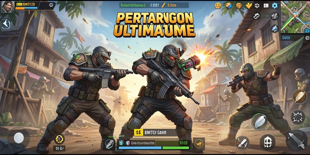 Gameplay seru BENTO123 dengan pertempuran Battle Royale yang mendebarkan.