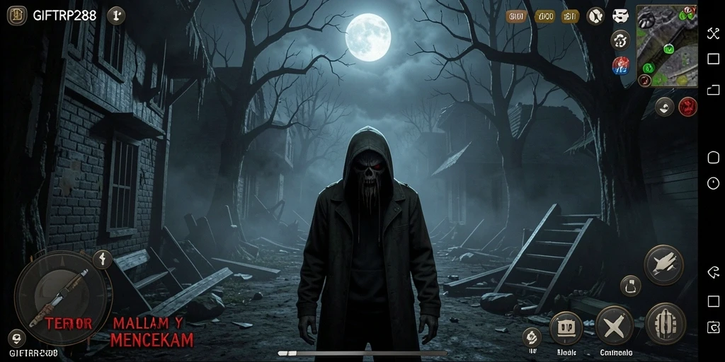 Screenshot momen menegangkan di dalam game Horror GIFTRP288.