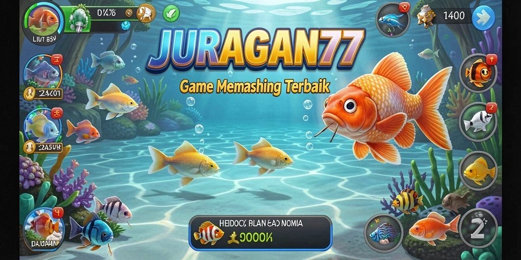 Screenshot utama JURAGAN77 menunjukkan aksi memancing yang mendebarkan.