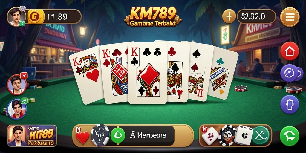 Gameplay seru di KM789 dengan teman-teman di Domino.