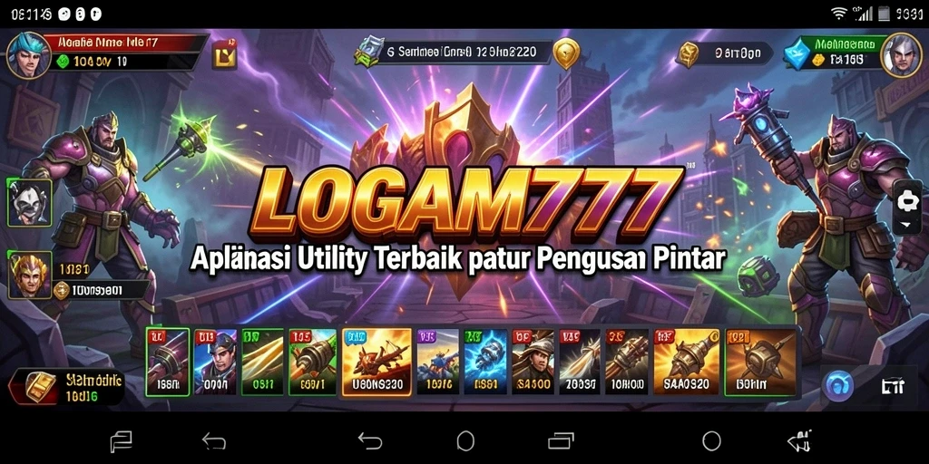 Tampilan utama LOGAM777 dengan fitur-fitur Utility yang menarik.