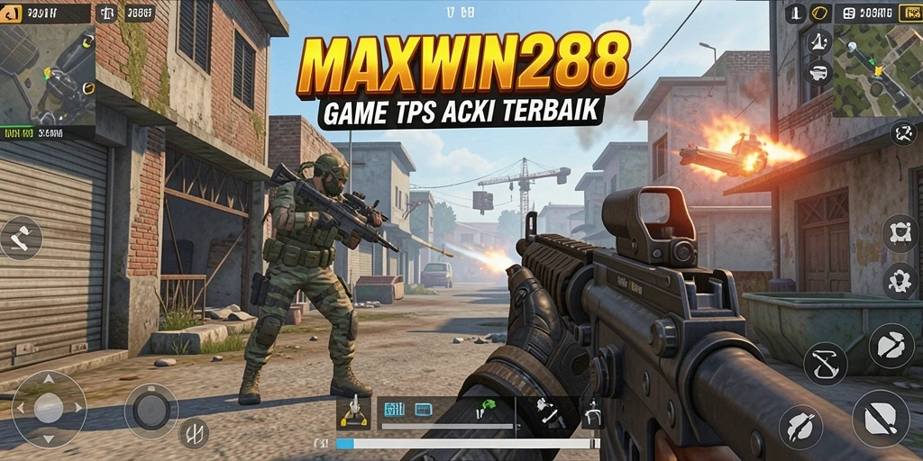 Tangkapan layar MAXWIN288 menampilkan aksi seru dalam gameplay TPS.