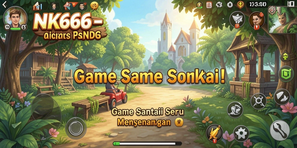 Tampilan gameplay NK666 yang penuh warna dan menyenangkan.