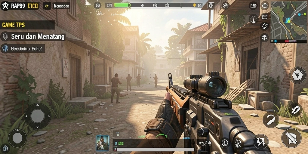 Tampilan gameplay menegangkan dalam RAP89 yang membuat pemain terlibat.